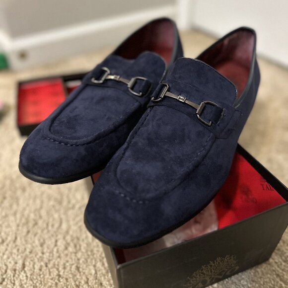 MEN MODERN CASUAL SLIP ON LOAFER. THE DRIVE NAVY - Picture 1 of 7